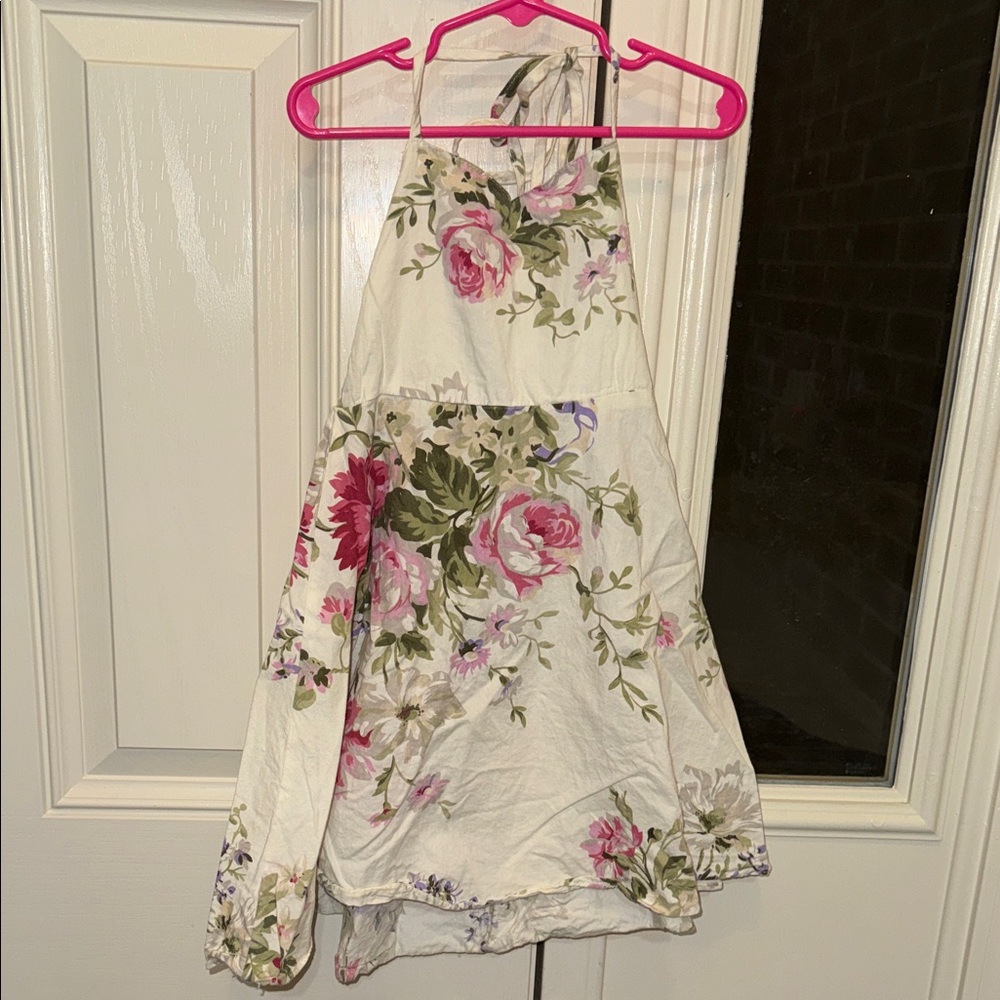 Chic Floral Kids Halter Dress